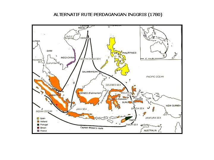 ALTERNATIF RUTE PERDAGANGAN INGGRIS (1780) 