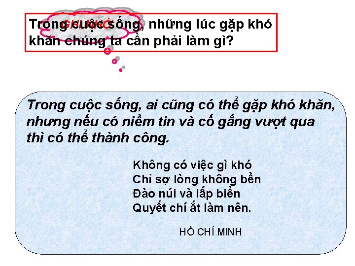 NHỚsống, những lúc gặp khó Trong. GHI cuộc khăn chúng ta cần phải làm