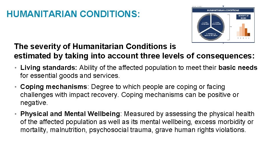 HUMANITARIAN CONDITIONS: The severity of Humanitarian Conditions is estimated by taking into account three