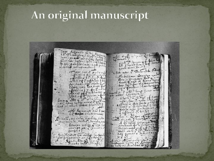 An original manuscript 