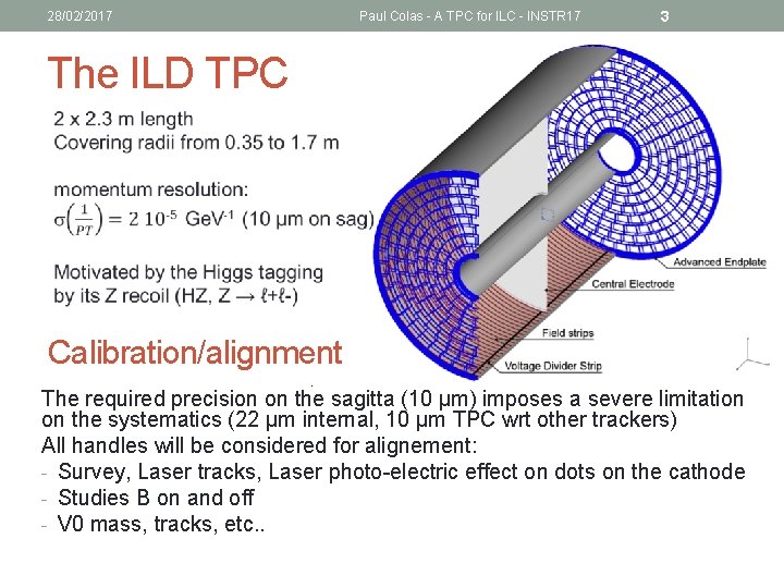 28/02/2017 Paul Colas - A TPC for ILC - INSTR 17 3 The ILD