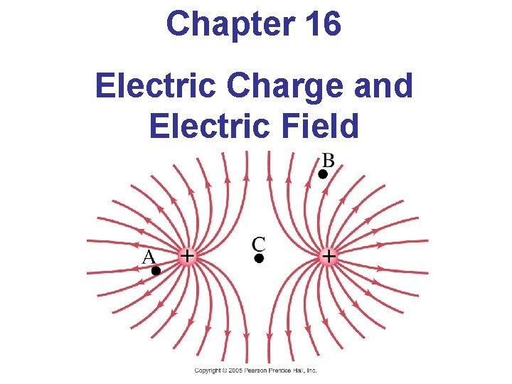 Chapter 16 Electric Charge and Electric Field 