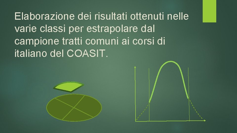 Elaborazione dei risultati ottenuti nelle varie classi per estrapolare dal campione tratti comuni ai