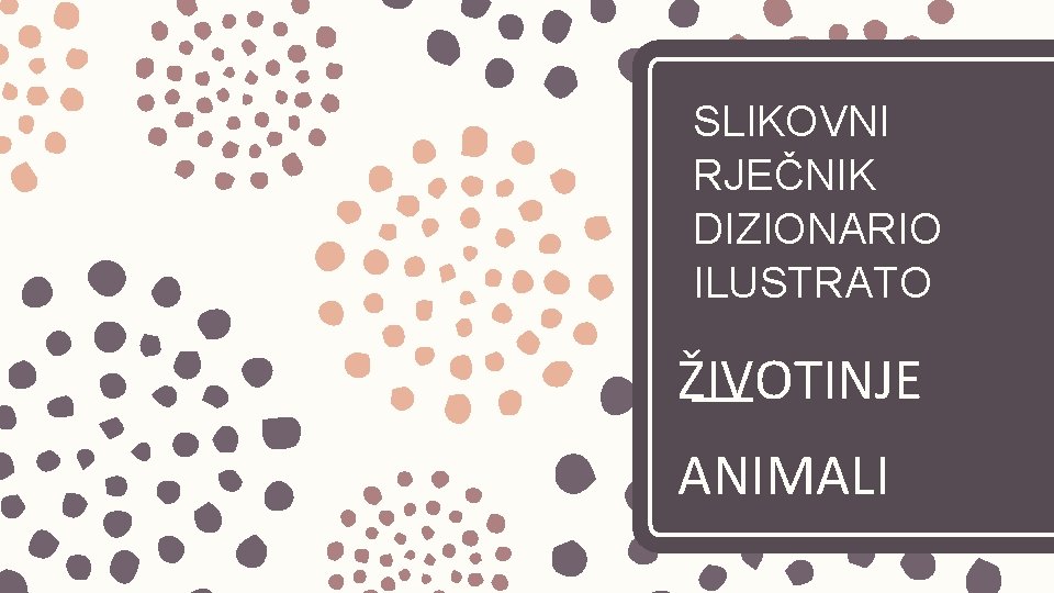 SLIKOVNI RJEČNIK DIZIONARIO ILUSTRATO ŽIVOTINJE ANIMALI 