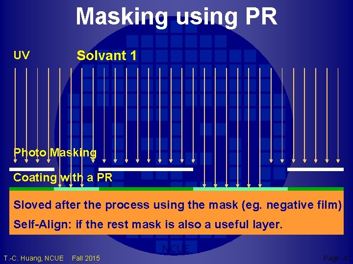 Masking using PR UV Solvant 1 Photo Masking Coating with a PR Sloved after