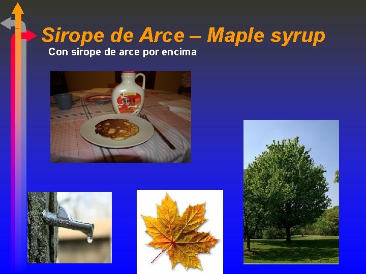 Sirope de Arce – Maple syrup Con sirope de arce por encima 