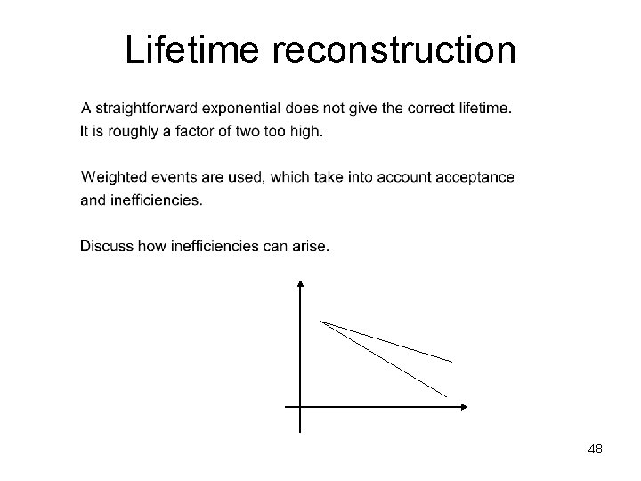 Lifetime reconstruction 48 