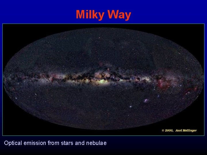 Milky Way Optical emission from stars and nebulae 