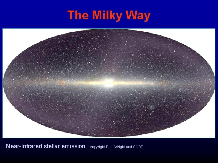 The Milky Way Near-Infrared stellar emission – copyright E. L. Wright and COBE 