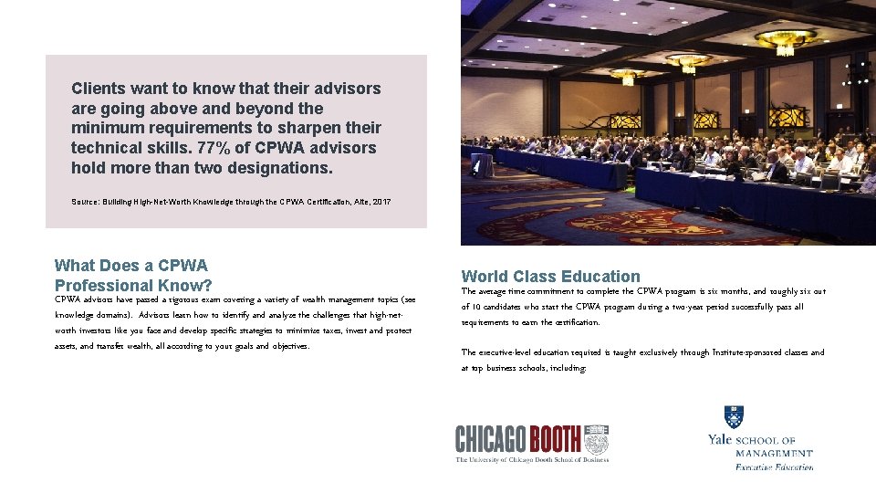 Clients want to know that their advisors are going above and beyond the minimum Clients want to know that their advisors are going above and beyond the minimum