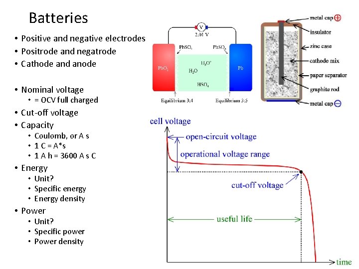 Batteries • Positive and negative electrodes • Positrode and negatrode • Cathode and anode