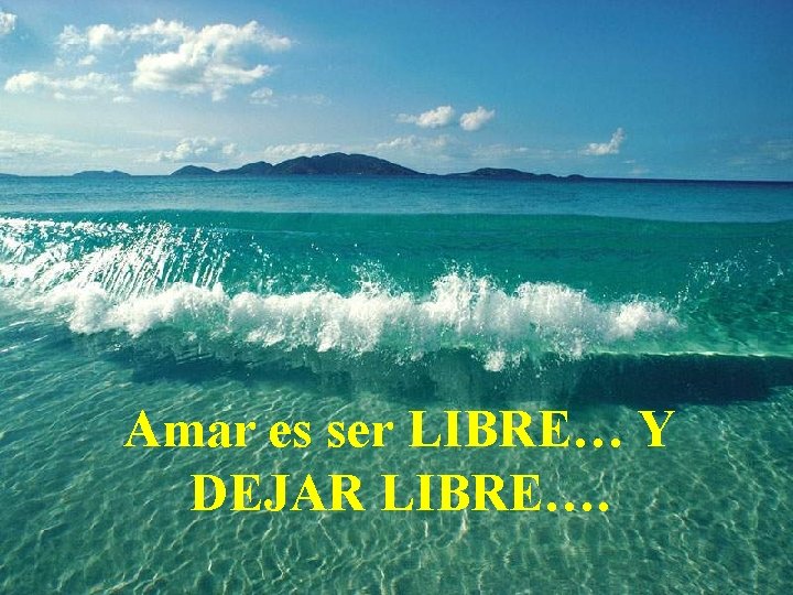 Amar es ser LIBRE… Y DEJAR LIBRE…. 