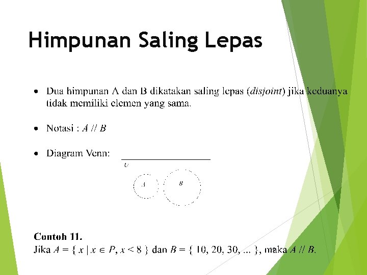 Himpunan Saling Lepas 19 