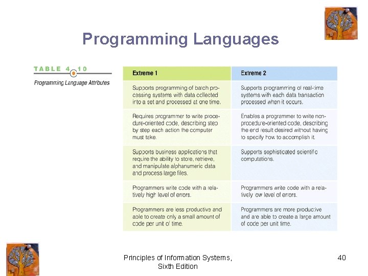 Programming Languages Principles of Information Systems, Sixth Edition 40 