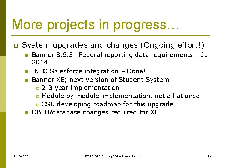 Student Information System SIS Report Presentation to the