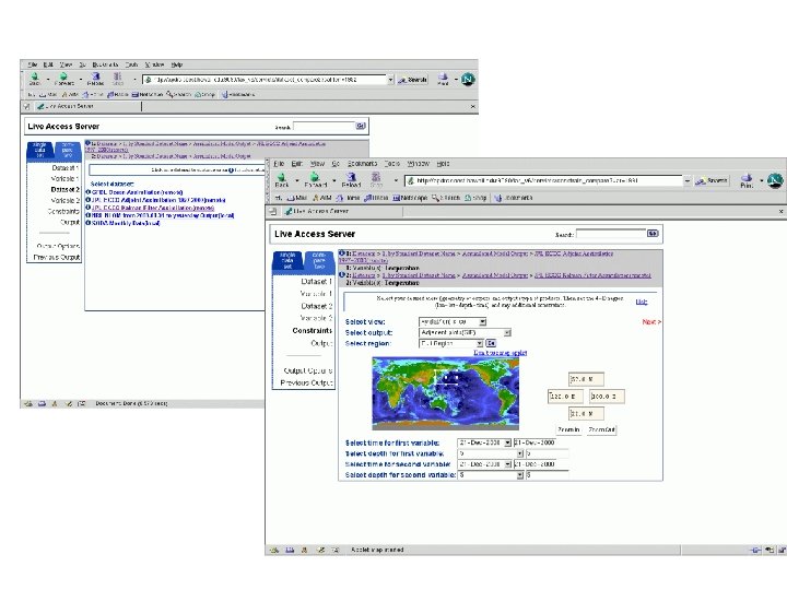 Compare distributed GODAE model outputs Define region Select time 