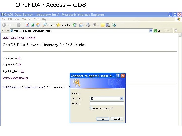 OPe. NDAP Access -- GDS 