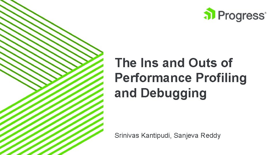 The Ins and Outs of Performance Profiling and Debugging Srinivas Kantipudi, Sanjeva Reddy 