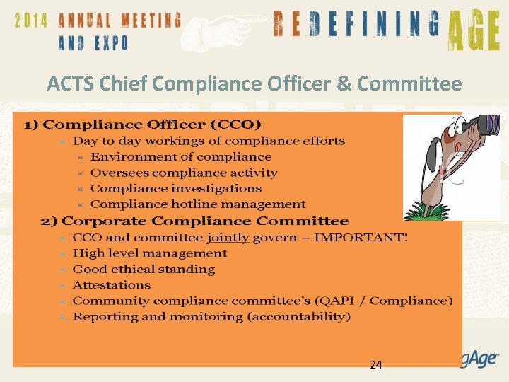 ACTS Chief Compliance Officer & Committee 24 