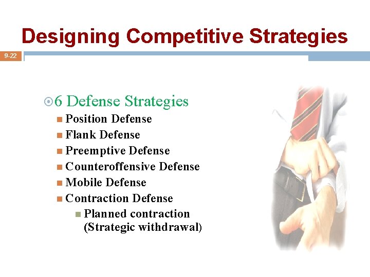 Defense Point Strategy COMPETITION 9 1 Response Mechanism 9 2 Poor