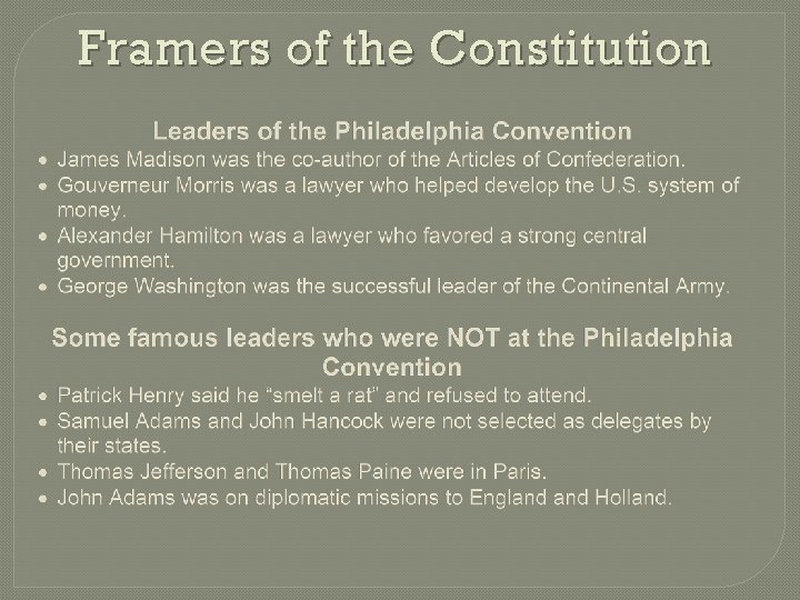 Framers of the Constitution 