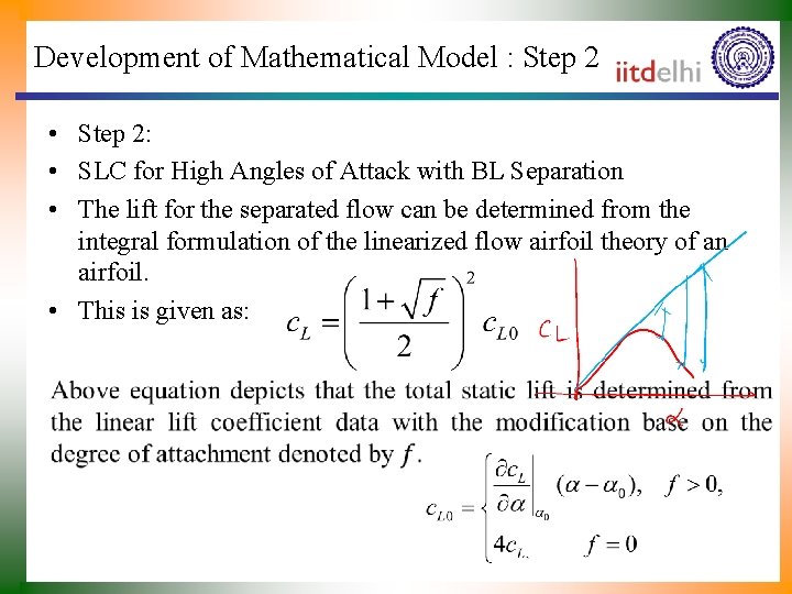 Development of Mathematical Model : Step 2 • Step 2: • SLC for High