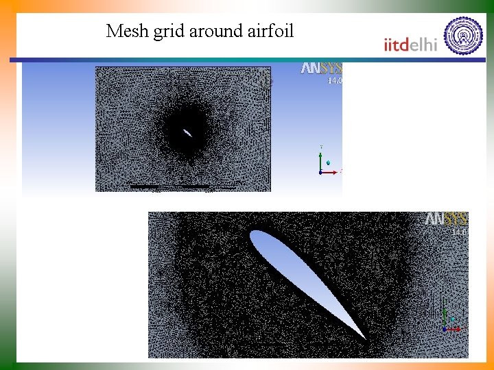 Mesh grid around airfoil 