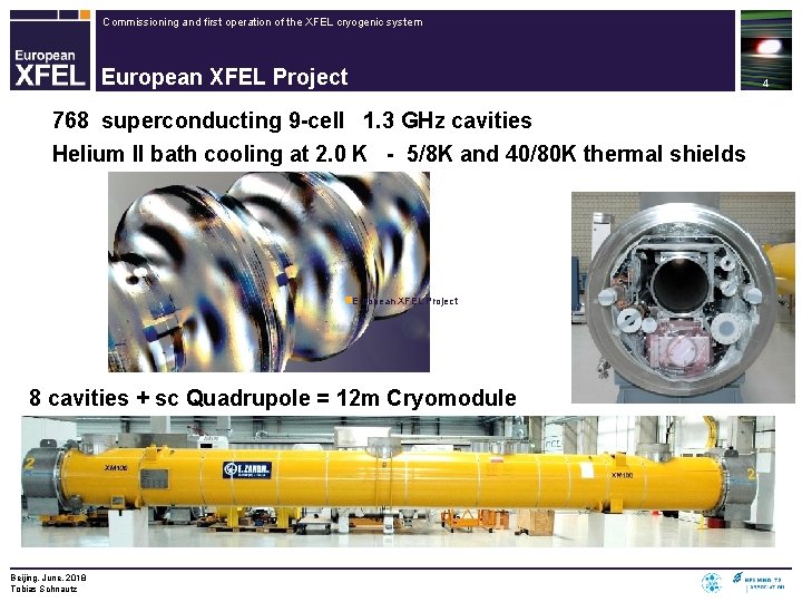 Commissioning and first operation of the XFEL cryogenic system European XFEL Project 768 superconducting