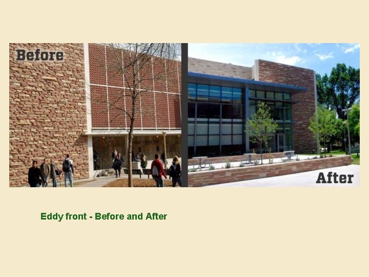 Eddy front - Before and After 