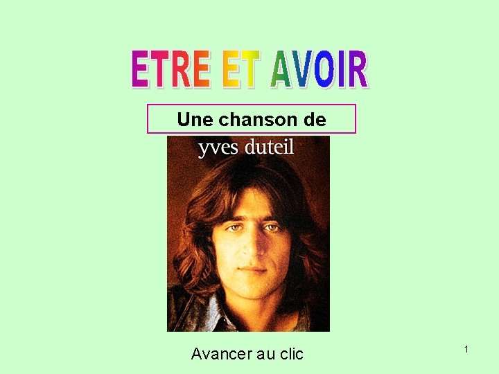 Une chanson de Avancer au clic 1 