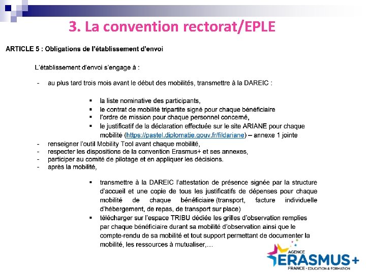 3. La convention rectorat/EPLE 