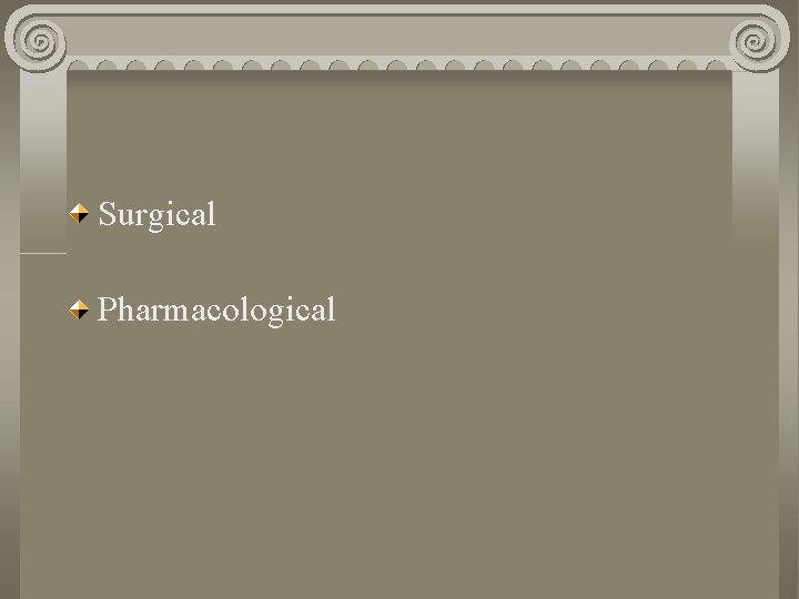 Surgical Pharmacological 