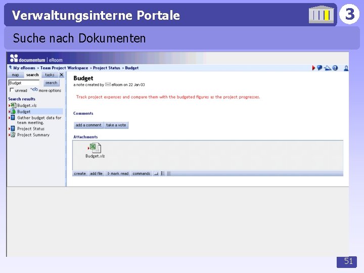 Verwaltungsinterne Portale 3 Suche nach Dokumenten 51 