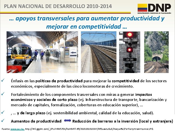 PLAN NACIONAL DE DESARROLLO 2010 -2014 … apoyos transversales para aumentar productividad y mejorar