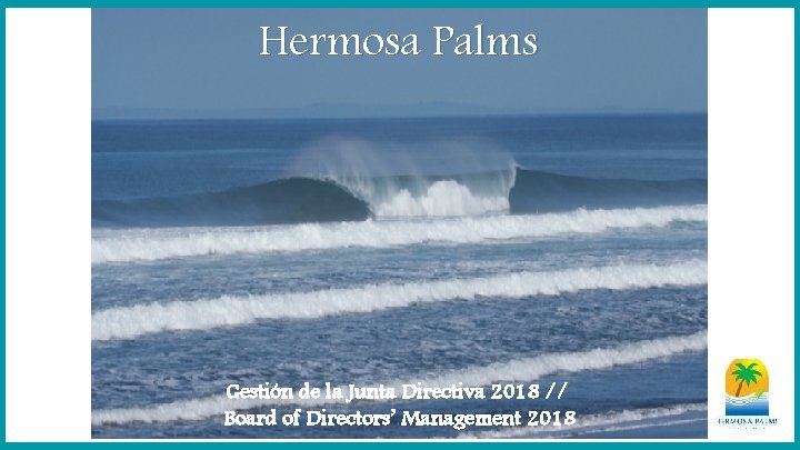 Hermosa Palms Gestión de la Junta Directiva 2018 // Board of Directors’ Management 2018