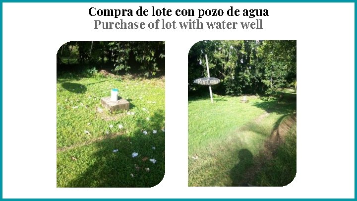 Compra de lote con pozo de agua Purchase of lot with water well 