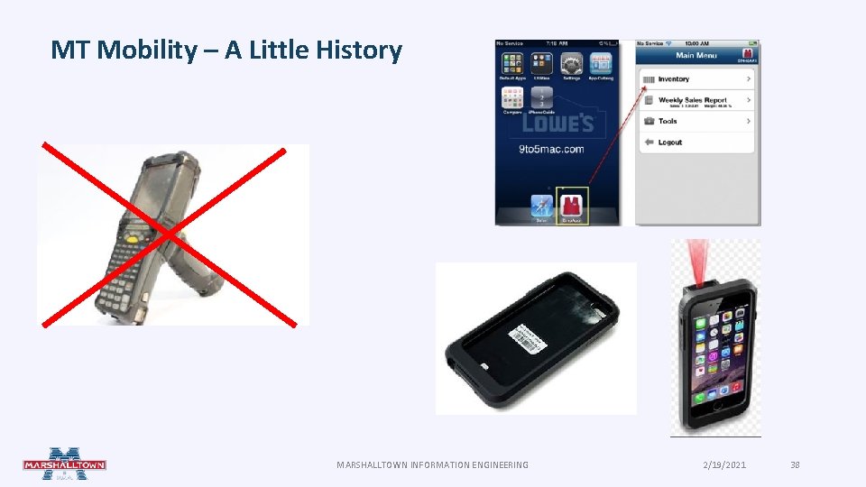 MT Mobility – A Little History MARSHALLTOWN INFORMATION ENGINEERING 2/19/2021 38 MT Mobility – A Little History MARSHALLTOWN INFORMATION ENGINEERING 2/19/2021 38