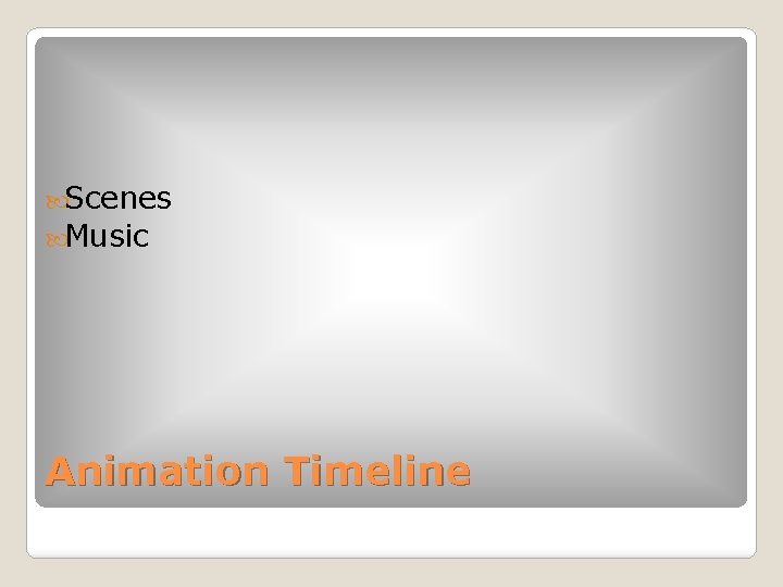Scenes Music Animation Timeline Scenes Music Animation Timeline