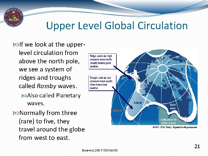 Upper Level Global Circulation If we look at the upperlevel circulation from above the