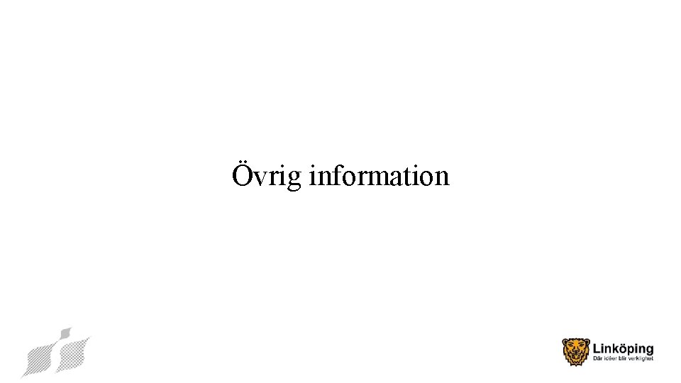 Övrig information 