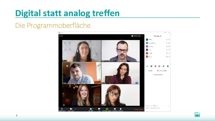 Digital statt analog treffen Die Programmoberfläche 6 