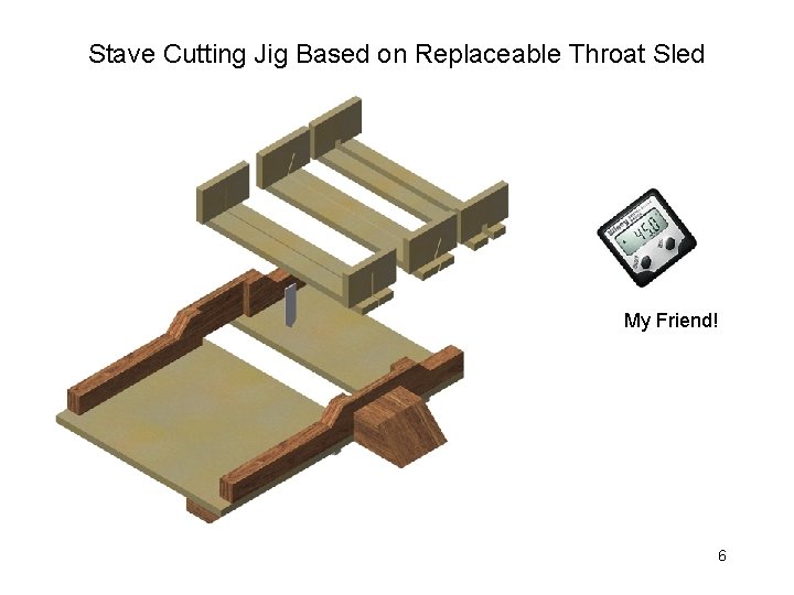 Stave Cutting Jig Based on Replaceable Throat Sled My Friend! 6 