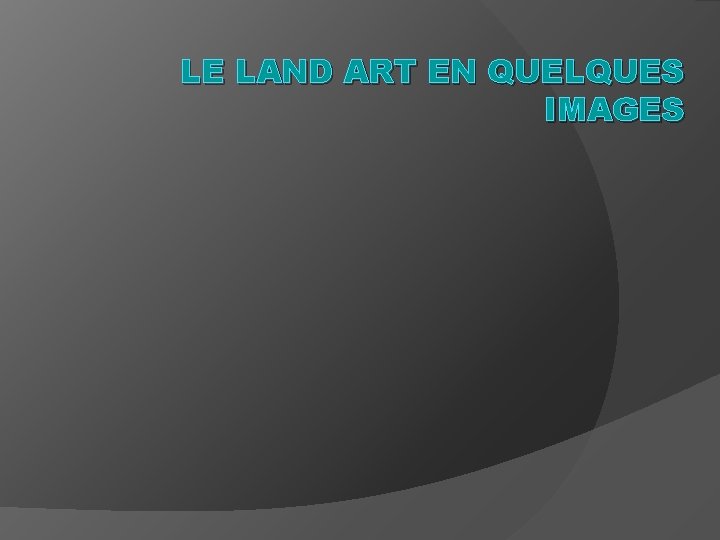 LE LAND ART EN QUELQUES IMAGES 