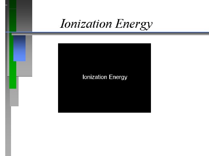 Ionization Energy 