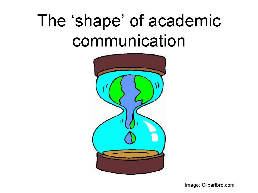 The ‘shape’ of academic communication Image: Clipartbro. com 