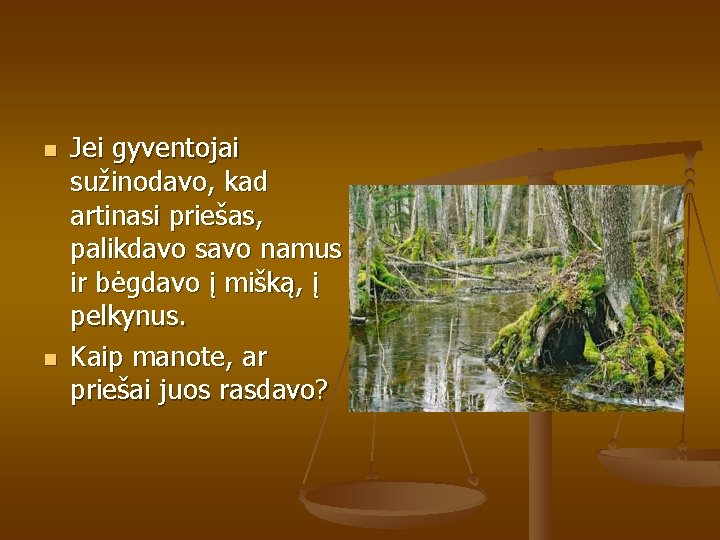 n n Jei gyventojai sužinodavo, kad artinasi priešas, palikdavo savo namus ir bėgdavo į