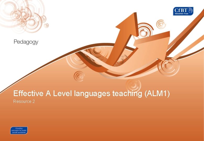 Effective A Level languages teaching ALM 1 Resource