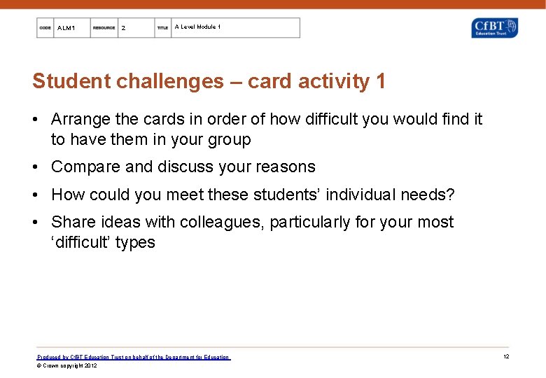 Effective A Level languages teaching ALM 1 Resource