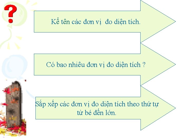 Kể tên các đơn vị đo diện tích. Có bao nhiêu đơn vị đo