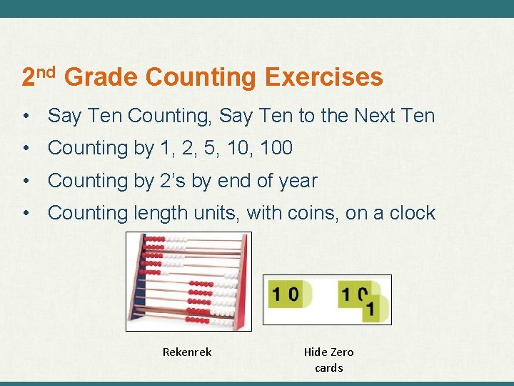 2 nd Grade Counting Exercises • Say Ten Counting, Say Ten to the Next
